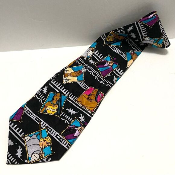 The Disney Store Pocahontas Vintage Tie - 100% Silk - Picture 2 of 5